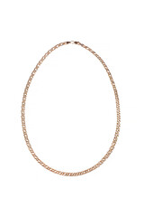 Silver gold macro pendant necklace with chain on white backround isolated