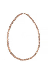 Silver gold macro pendant necklace with chain on white backround isolated