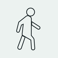 Walk vector icon illustration sign