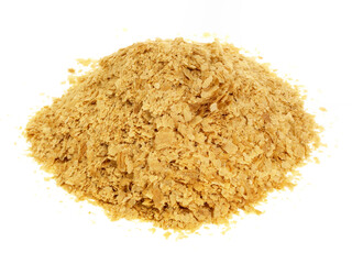 Yeast Flakes on white Background - Isolated