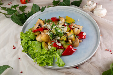 vegetable salad with cheese