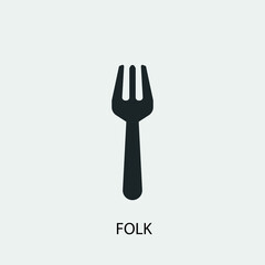 Folk vector icon illustration sign