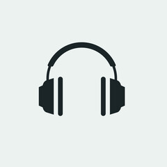 Headphones vector icon illustration sign