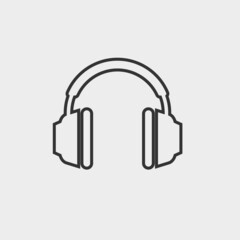 Headphones vector icon illustration sign