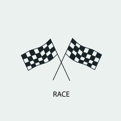 Race flag vector icon illustration sign