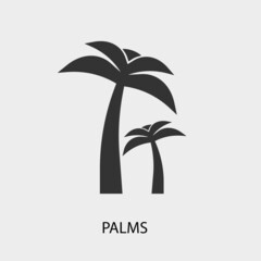 Palms vector icon illustration sign