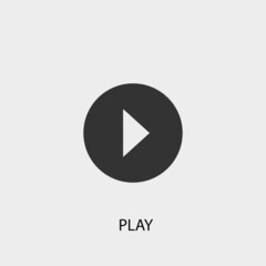 Play vector icon illustration sign