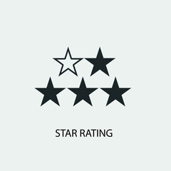 Star rating vector icon illustration sign