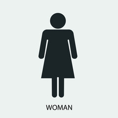 Woman vector icon illustration sign