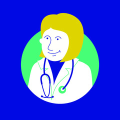 Fototapeta premium vector illustration hospital nurse woman doctor health