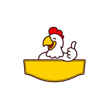 template logo vector illustration chicken meat production food