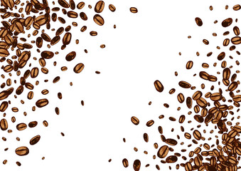 Brown EspressoCoffee Abstract Vector White