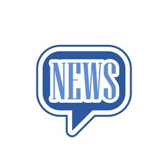 Speech bubble news concept icon isolated on white background