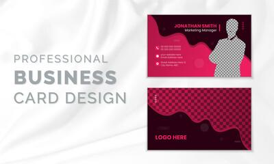 Creative modern business card print template. Double-sided creative business card template.