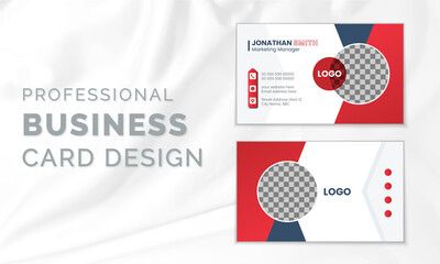 Creative modern business card print template. Double-sided creative business card template.