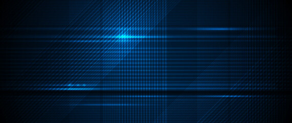 Vector abstract light line, stripe pattern, geometric shape and texture on gradient blue colour background.Illustration graphic, modern art design with space for wallpaper, digital technology template
