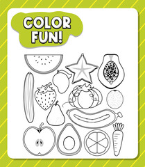 Colouring worksheet for student