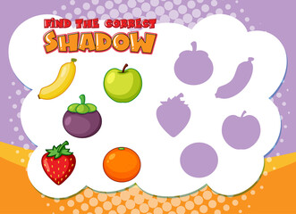 Find the correct shadow game template of fruit
