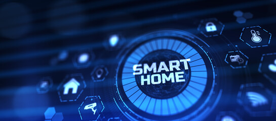 Smart home wireless control system. IOT Internet of things concept.