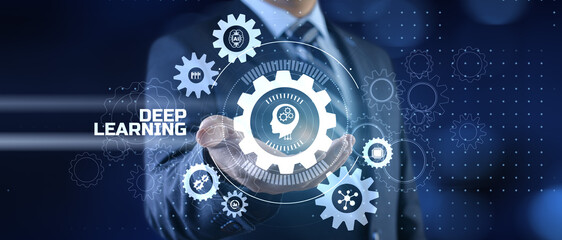 Deep learning neural network AI Artificial intelligence concept.