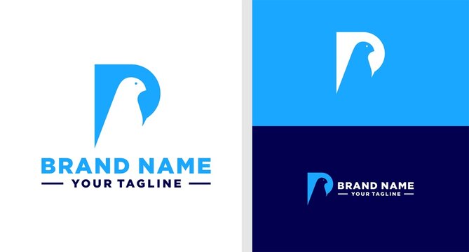 LETTER P LOGO PIGEON EDITABLE