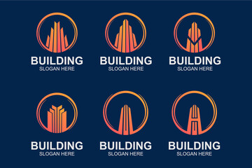 set logo building for company and agency
