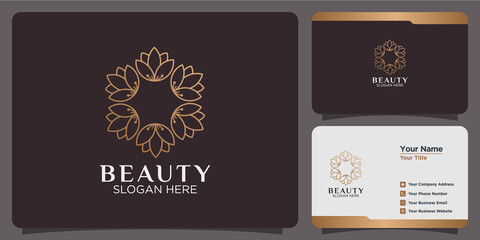 floral design logo and business card