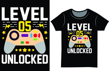 Gaming t-shirt design. Gamer t shirt design for kids. Birthday gift t-shirt design.