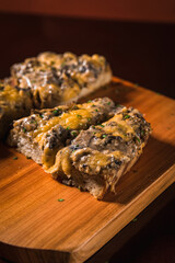 Perfect Pasta Classic Italian Homemade Artisan Bacon Tomato Sauce Sausage Sweet Melted Cheese Onion Chicken Meat Shrimp Menu Gourmet on a Dark Background