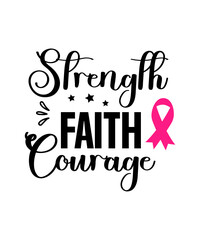 Breast Cancer SVG Bundle Cut Files, Vector Printable Clipart, Cancer Awareness SVG, Pink Ribbon Svg, Cancer Shirt Print Svg, Silhouette