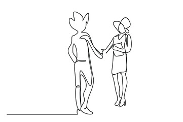 professional businesswoman agreeing with client and holding hands