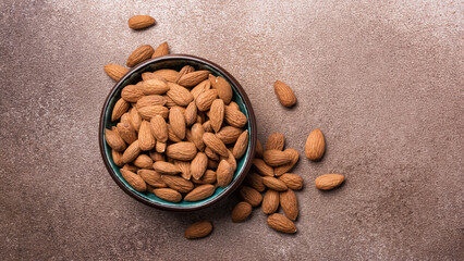 Almond whole nut as ingredient for healthy food