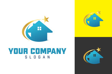 Illustration Vector Graphic of Star House Logo. Perfect to use for Technology Company