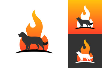 Illustration Vector Graphic of Fire Dog Logo. Perfect to use for Animal Shelter
