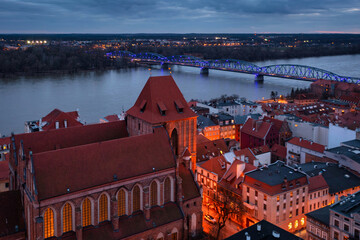 Architecture of the old town in Torun at dusk, Poland. © Patryk Kosmider