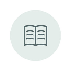 Book magazine simple line icon open 