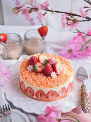 春スイーツ イチゴのケーキ フレジエ