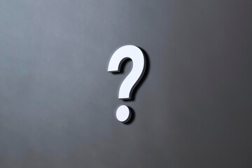 Question mark design on abstract gray background