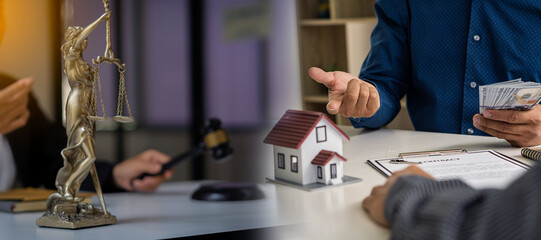 home sale approval ideas on law and justice home loan insurance male lawyer or judge Consult with clients and work with a law book with a goddess. on the desk in the office