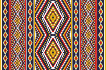 Geometric ethnic oriental seamless pattern traditional. Design for background, wallpaper, vector illustration, textile, fabric, clothing, batik, carpet, embroidery.