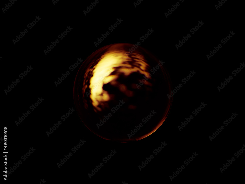 Wall mural blurry image of a shiny crystal ball with abstract blurry colorful pattern.