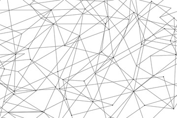 Network abstract connection isolated on white background. Network technology background with dots and lines. Ai background. Modern abstract concept. Ai background vector, network technology