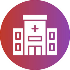 Obraz premium hospital building gradient icon