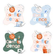 Confidence concept. Person has private conversation metaphor. Confidential communication. Trust property, reassuring partnerships, conviction. Protection of intellectual property. Confidential data