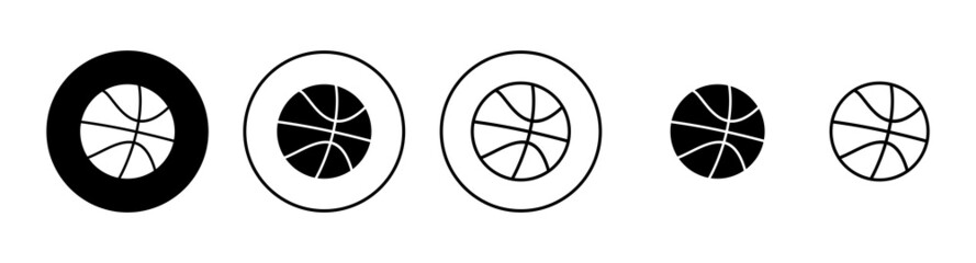 Basketball icons set. Basketball ball sign and symbol - obrazy, fototapety, plakaty