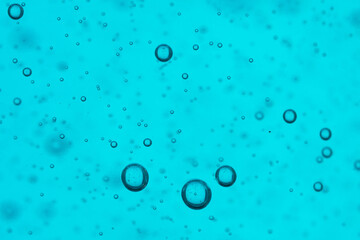 water drops on teal background