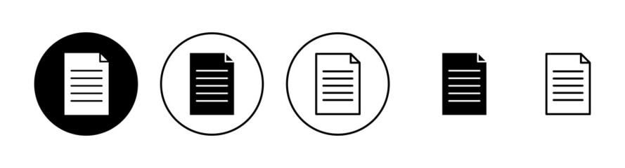 Document icons set. Paper sign and symbol. File Icon