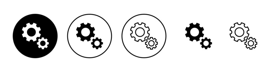 Setting Icons set. Cog Settings sign and symbol. Gear Sign