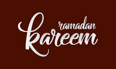 Ramadan kareem greeting beautifaul lettering with beautifaul background.An islamic greeting text in english for holy month 