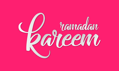 Ramadan kareem greeting beautifaul lettering with beautifaul background.An islamic greeting text in english for holy month "Ramadan kareem"